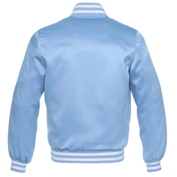 Satin Varsity Jacket SkyBlue - Image 2